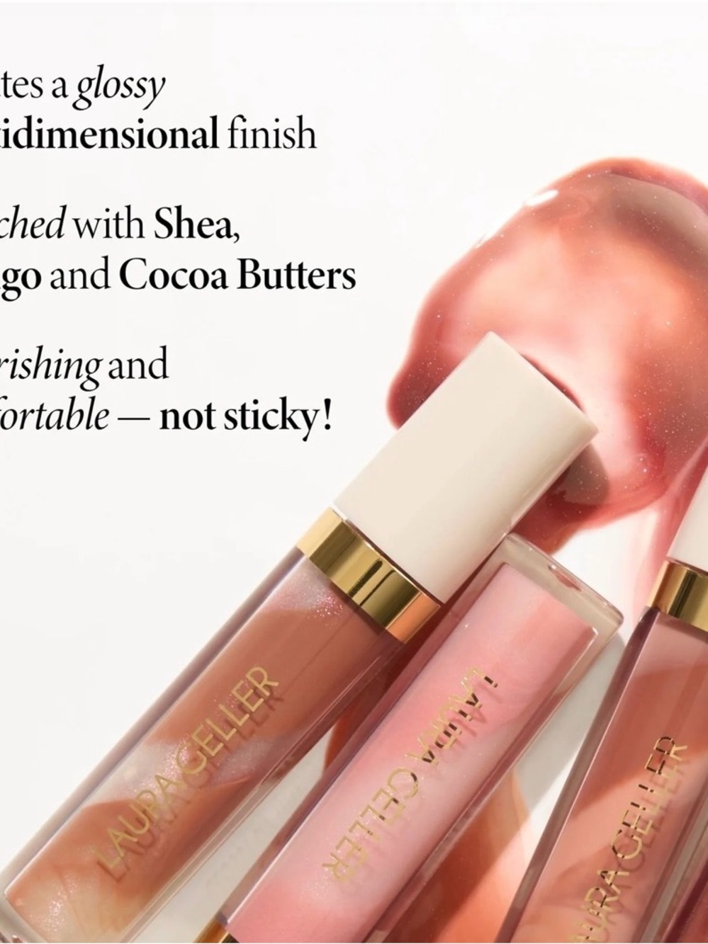 LAURA GELLER NIB Italian Marble Glossy Lip Tint in Rose Spritz - Picture 4 of 6